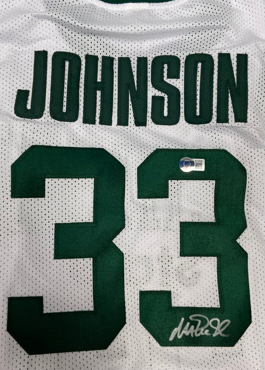Magic Johnson Autographed Michigan State White Custom Jersey