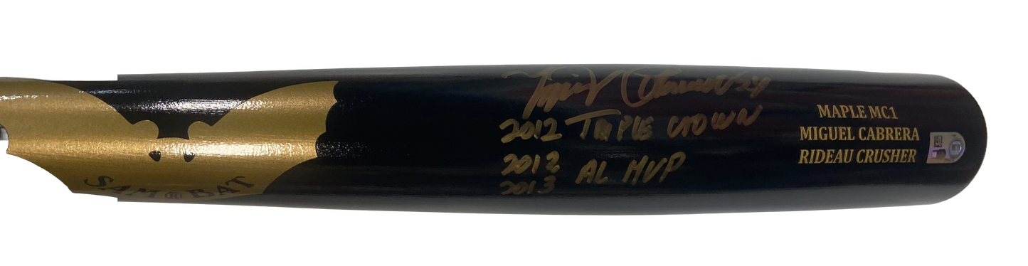 Miguel Cabrera Autographed "2012 Triple Crown / 2012, 2013 AL MVP" Game Model Bat
