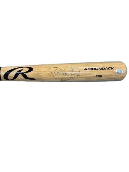 Robin Yount Autographed "82,89 AL MVP" Rawlings Bat DAMAGED
