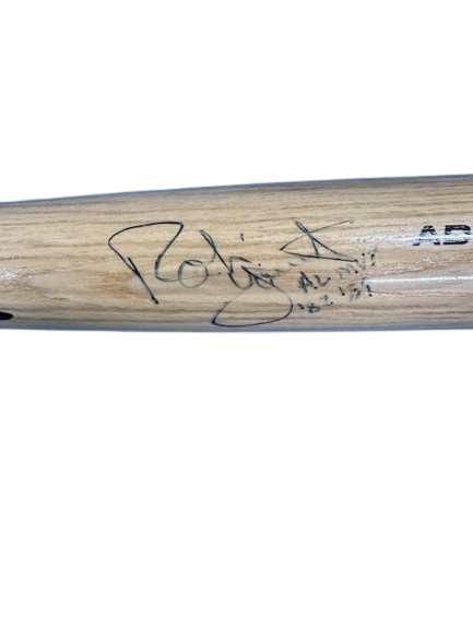 Robin Yount Autographed "82,89 AL MVP" Rawlings Bat DAMAGED