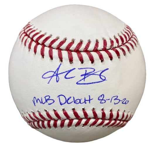 Alec Bohm Autographed "MLB Debut 8/13/20" Baseball
