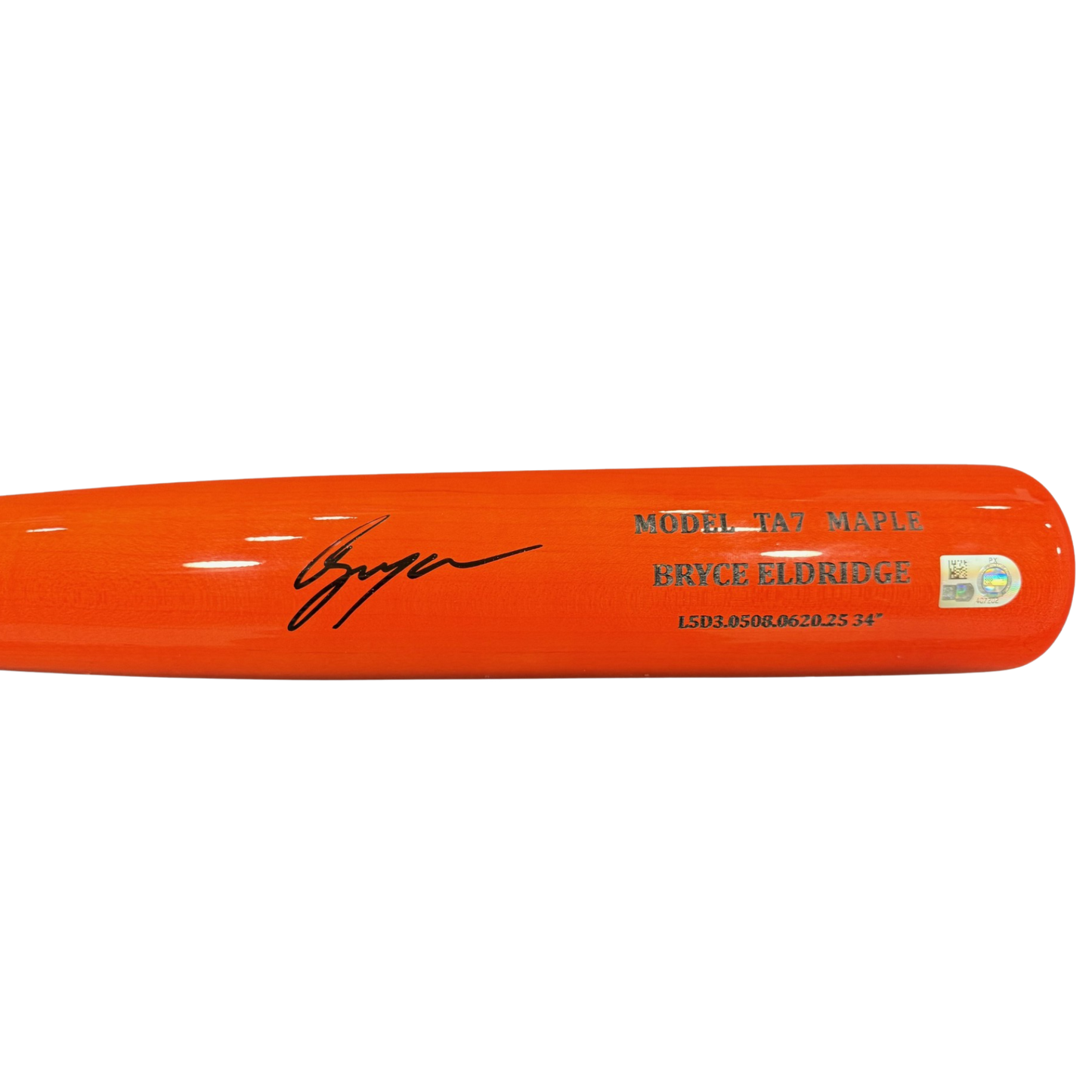 Bryce Eldridge Autographed Game Model Bat