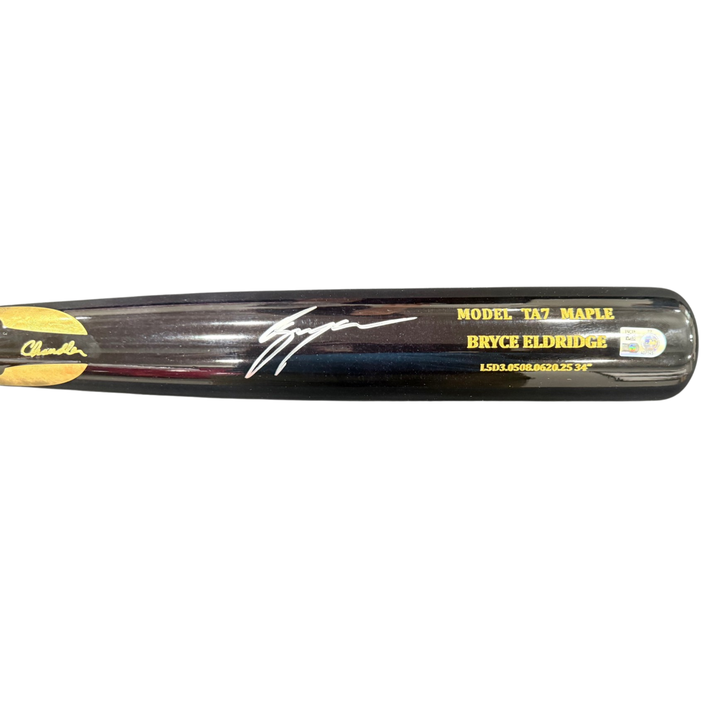 Bryce Eldridge Autographed Game Model Bat