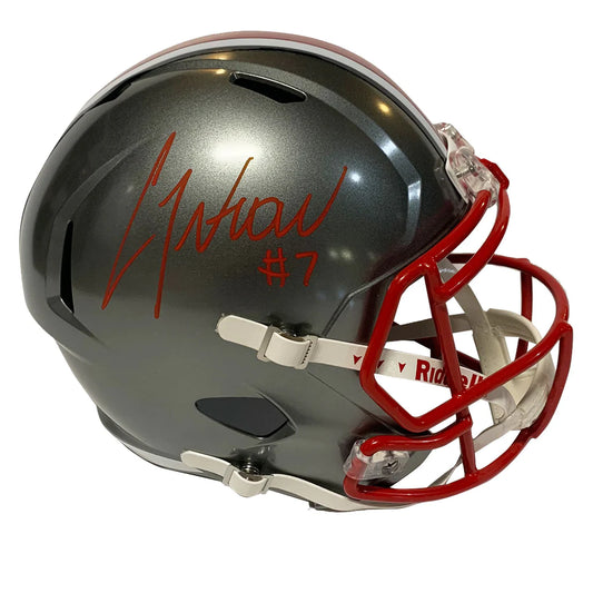 C.J. Stroud Autographed Ohio State Full Size Flash Replica Helmet
