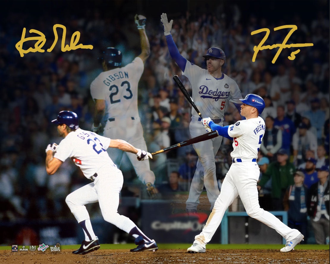 Freddie Freeman and Kirk Gibson Autographed