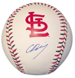 Chase Davis Autographed St. Louis Cardinals Red Logo Baseball