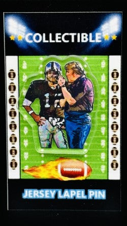 Las Vegas Raiders Kenny Stabler/John Madden Artwork Lapel Pin
