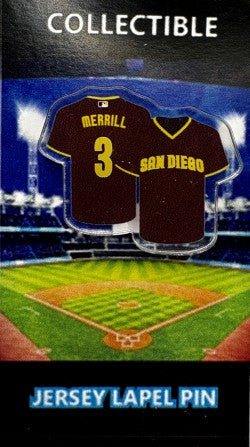 Jackson Merrill Acrylic Jersey Lapel Pin