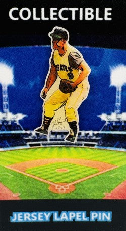 Bill Mazeroski artwork action lapel pin