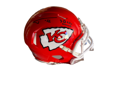 Tyrann Mathieu Autographed "SB LIV Champs" Chiefs Mini Football Helmet (Black Signature)