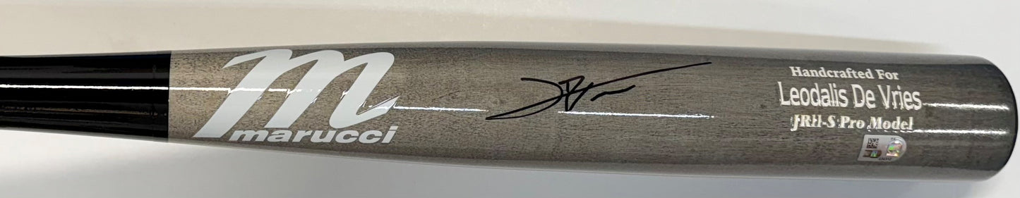 Leo De Vries Autographed Game Model Marucci Bat