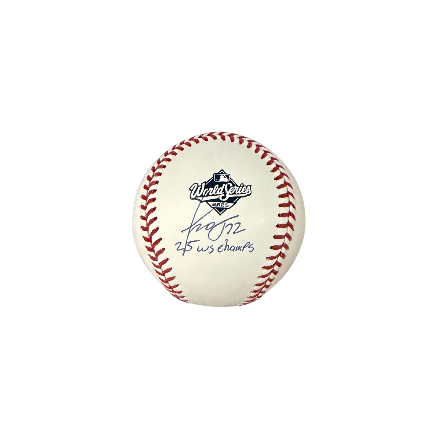 Miguel Rojas Autographed "25 WS CHAMPS" 2025 World Series Logo Baseball