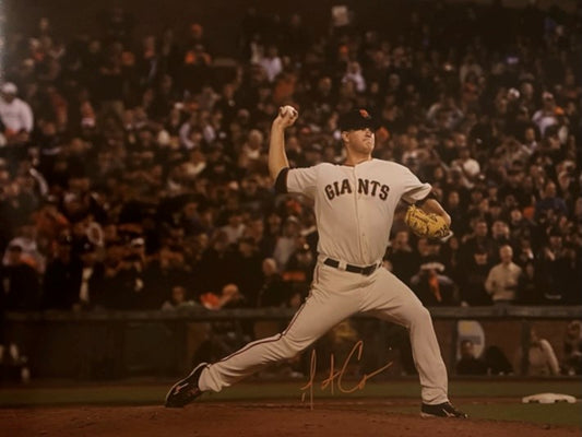 Matt Cain Autographed PG Action Shot 16x20