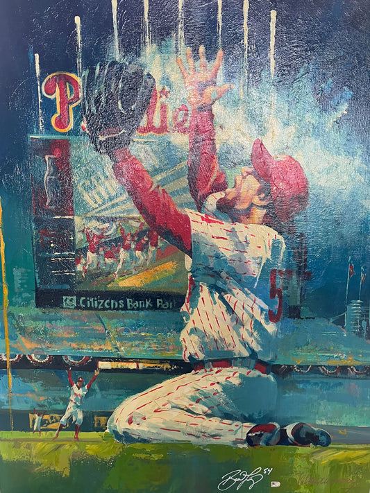 Malcolm Farley & Brad Lidge Autographed Malcolm Farley Artwork - Player's Closet Project