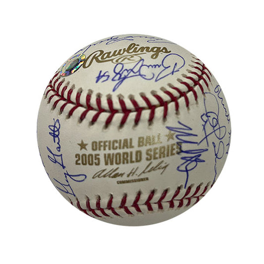 2005 World Series Game 4 Autographed Houston Astros Team Baseball - Player's Closet Project
