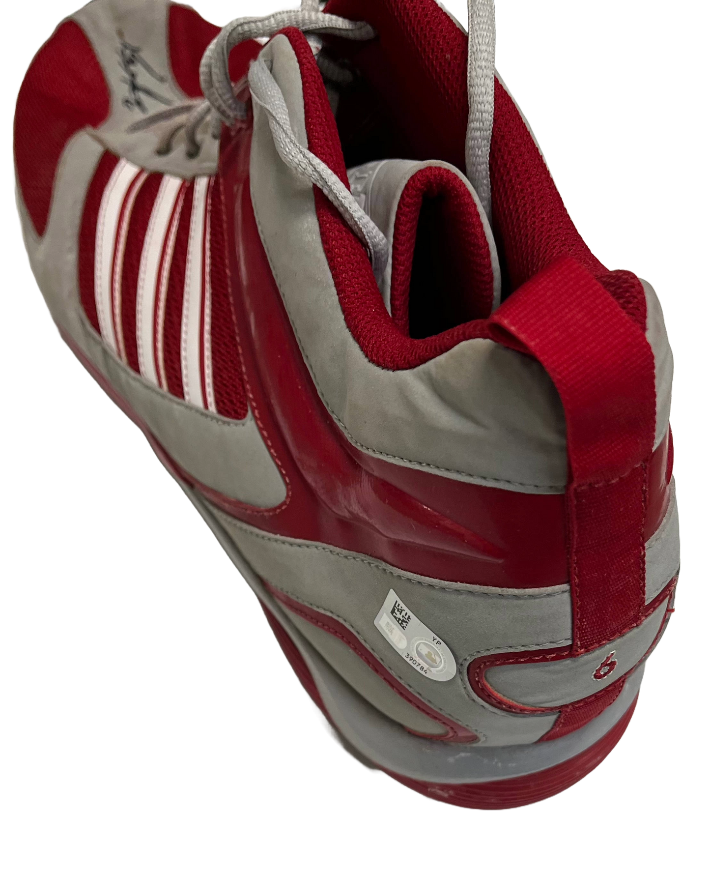 Ryan Howard Autographed Adidas Red/Grey/White Left Cleat - Player's Closet Project