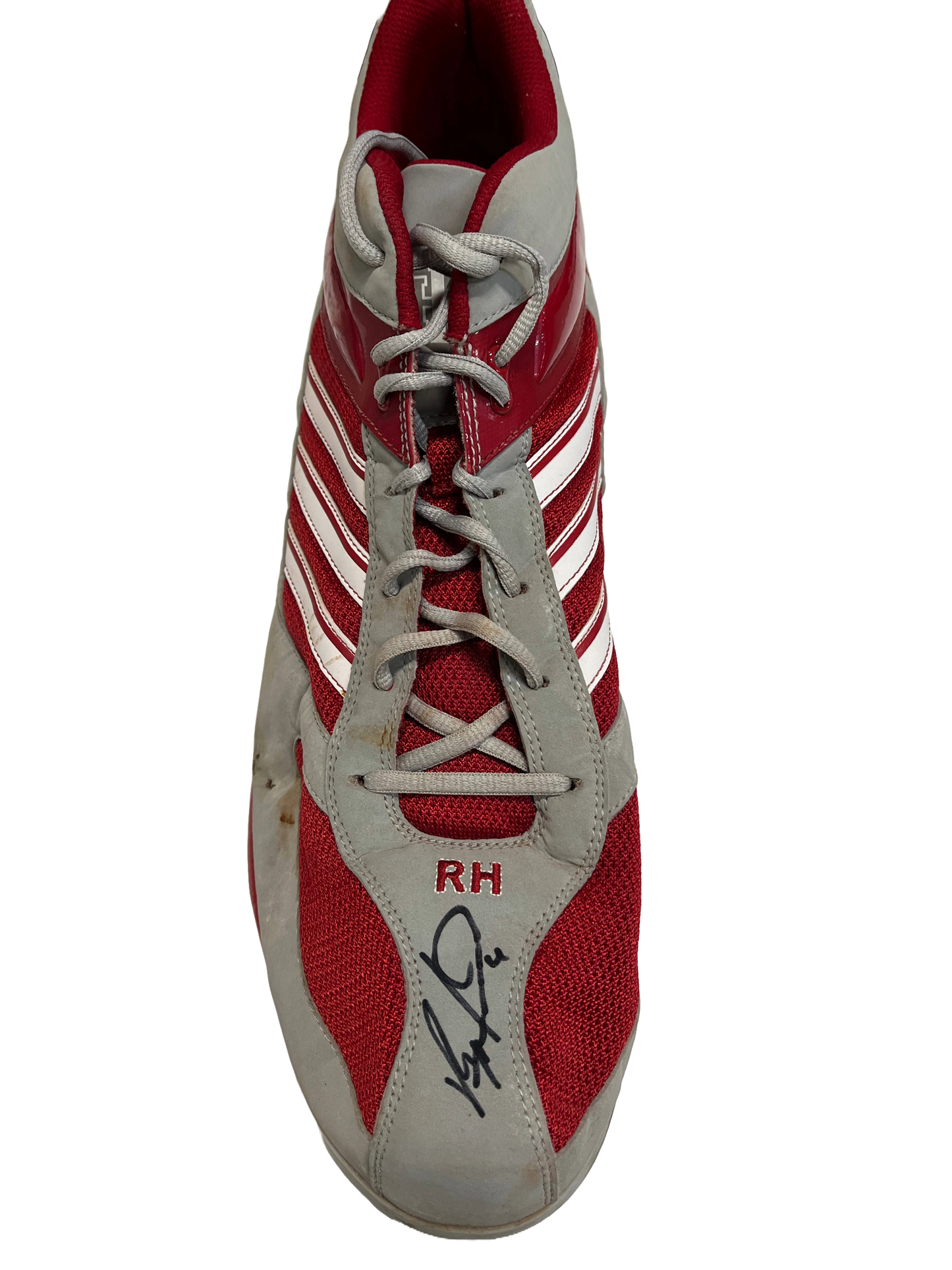 Ryan Howard Autographed Adidas Red/Grey/White Right Cleat - Player's Closet Project