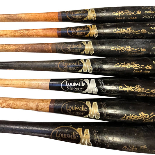Carlos Pena Autographed Louisville Slugger Game Used Chicago Cubs Bat - Lot of 7 - Player's Closet Project