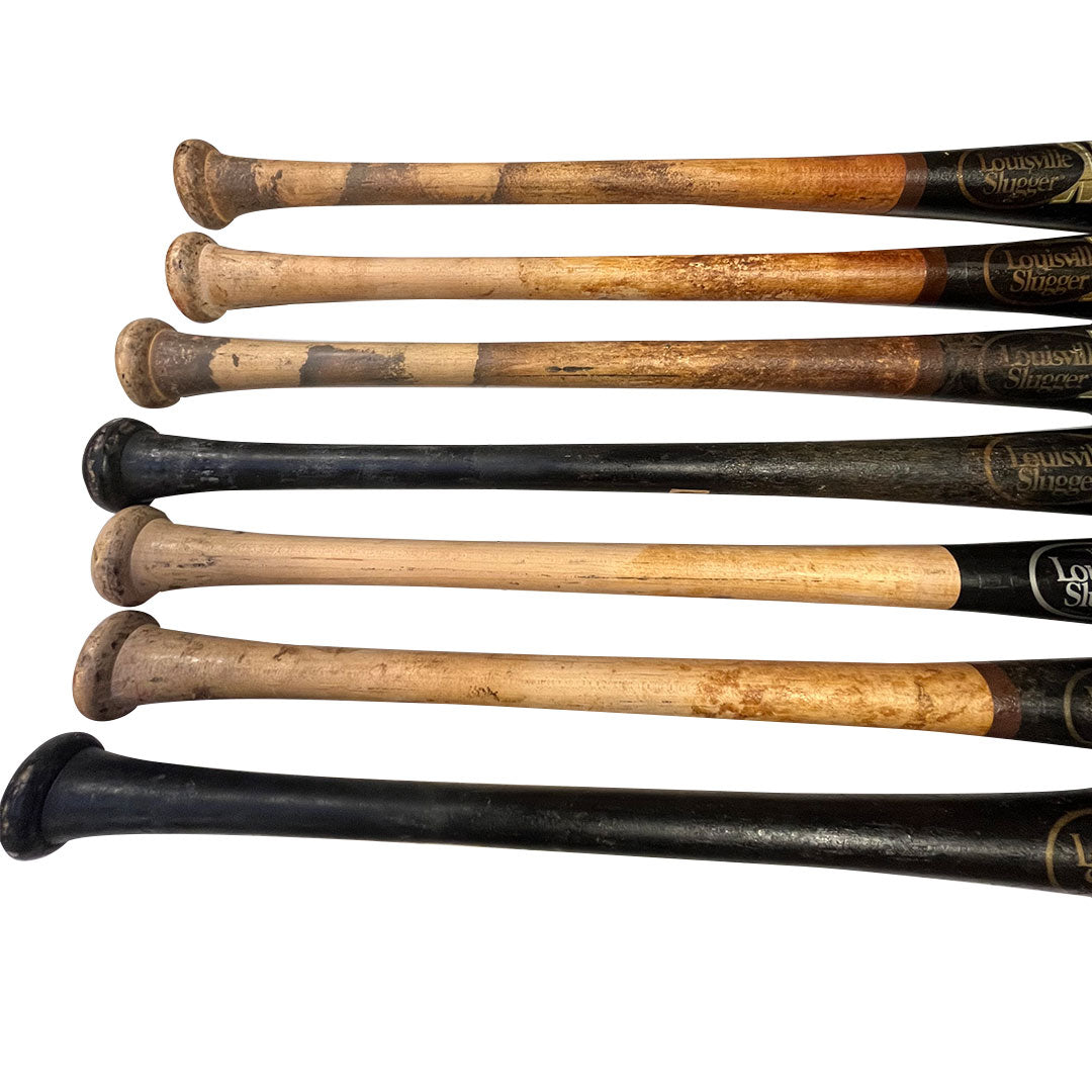 Carlos Pena Autographed Louisville Slugger Game Used Chicago Cubs Bat - Lot of 7 - Player's Closet Project
