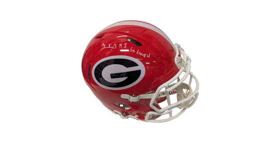 Zachariah Branch Autographed "Go Dawgs!" Georgia Authentic Helmet