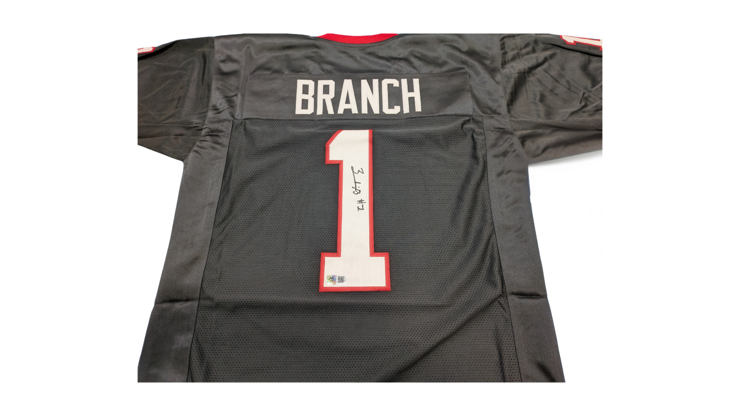 Zachariah Branch Autographed Black Georgia Custom Jersey