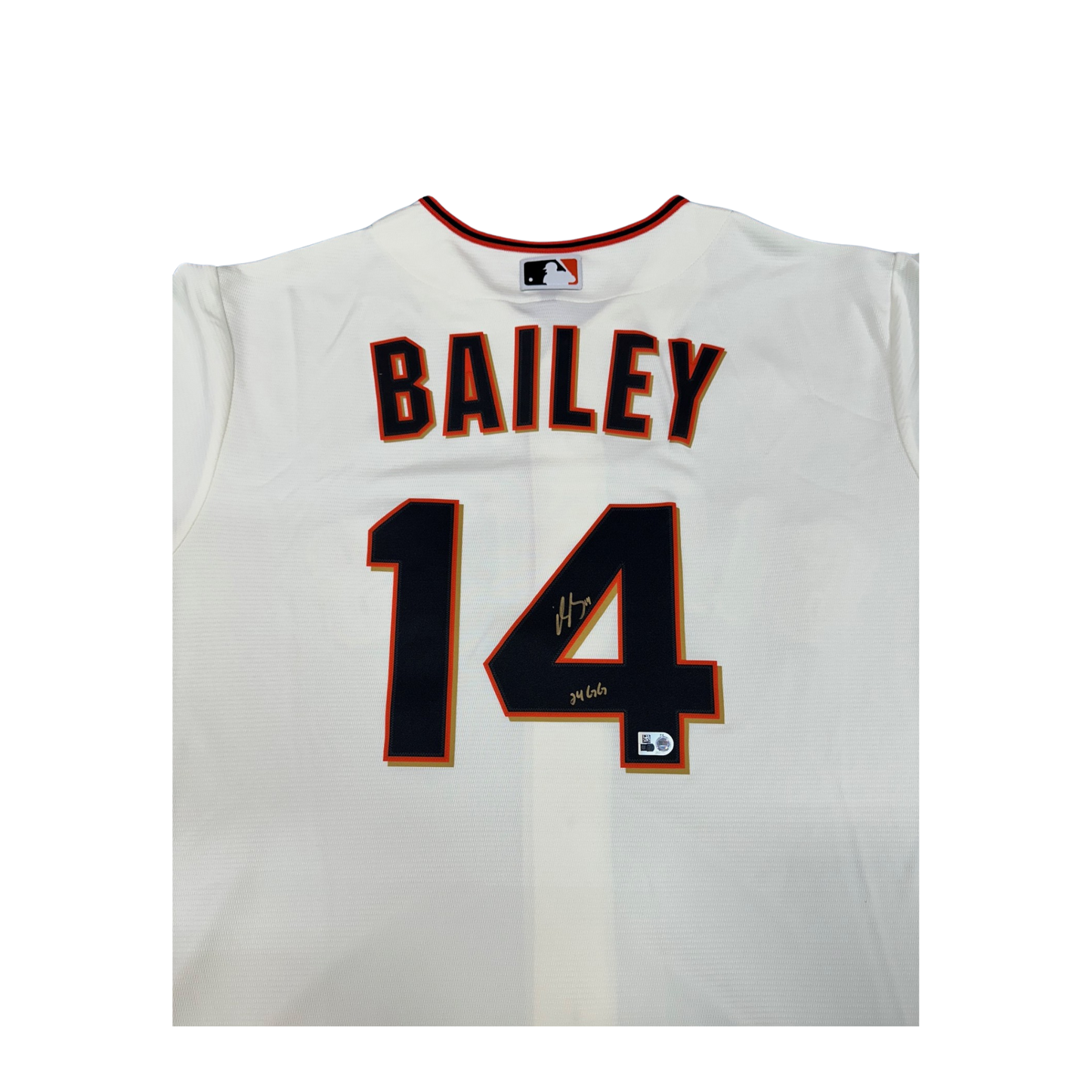 Patrick Bailey Autographed "24 GG" Cream San Francisco Giants Replica Jersey
