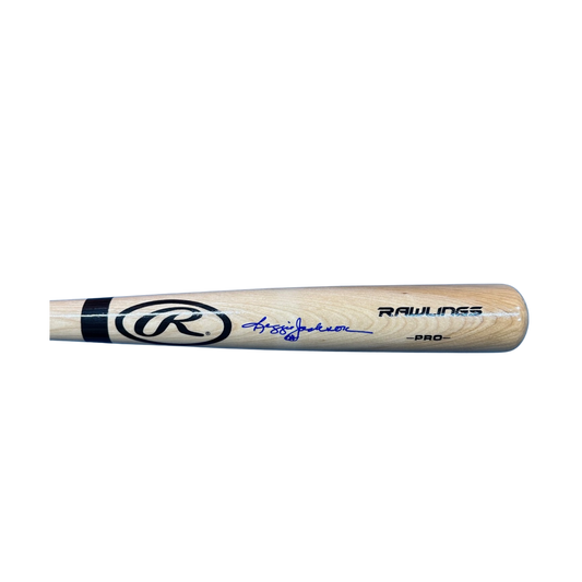 Reggie Jackson Autographed Blonde Rawlings Pro Bat
