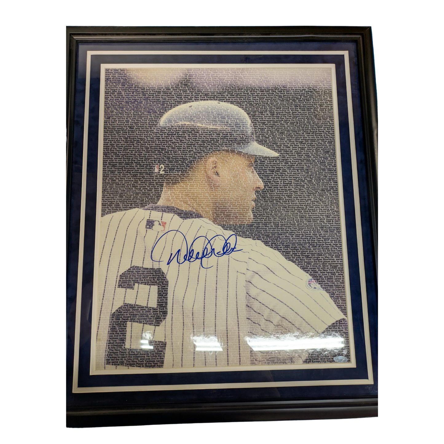 Derek Jeter Autographed Framed Word 16x20 Print (Boof Bonser's Personal Collection)