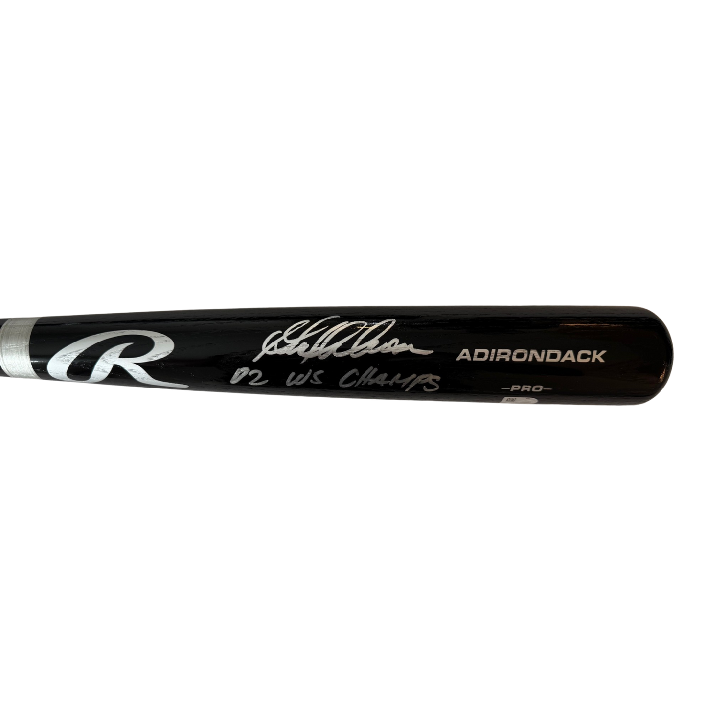 Garret Anderson Autographed "02 WS Champs" Black Bat