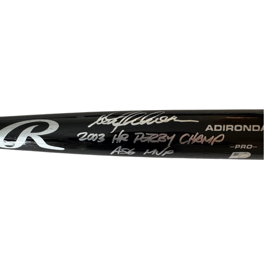 Garret Anderson Autographed "2003 HR Derby Champ & ASG MVP" Black Bat