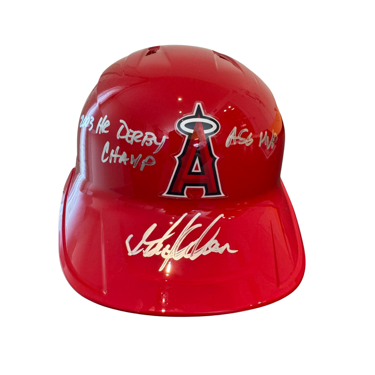 Garret Anderson Autographed "2003 HR Derby Champ & ASG MVP" Los Angeles Angels Batting Helmet