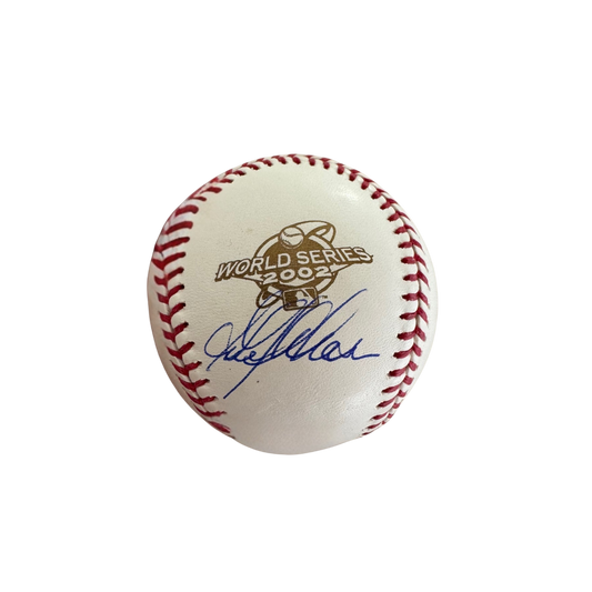 Garret Anderson Autographed 2002 WS Logo Baseball