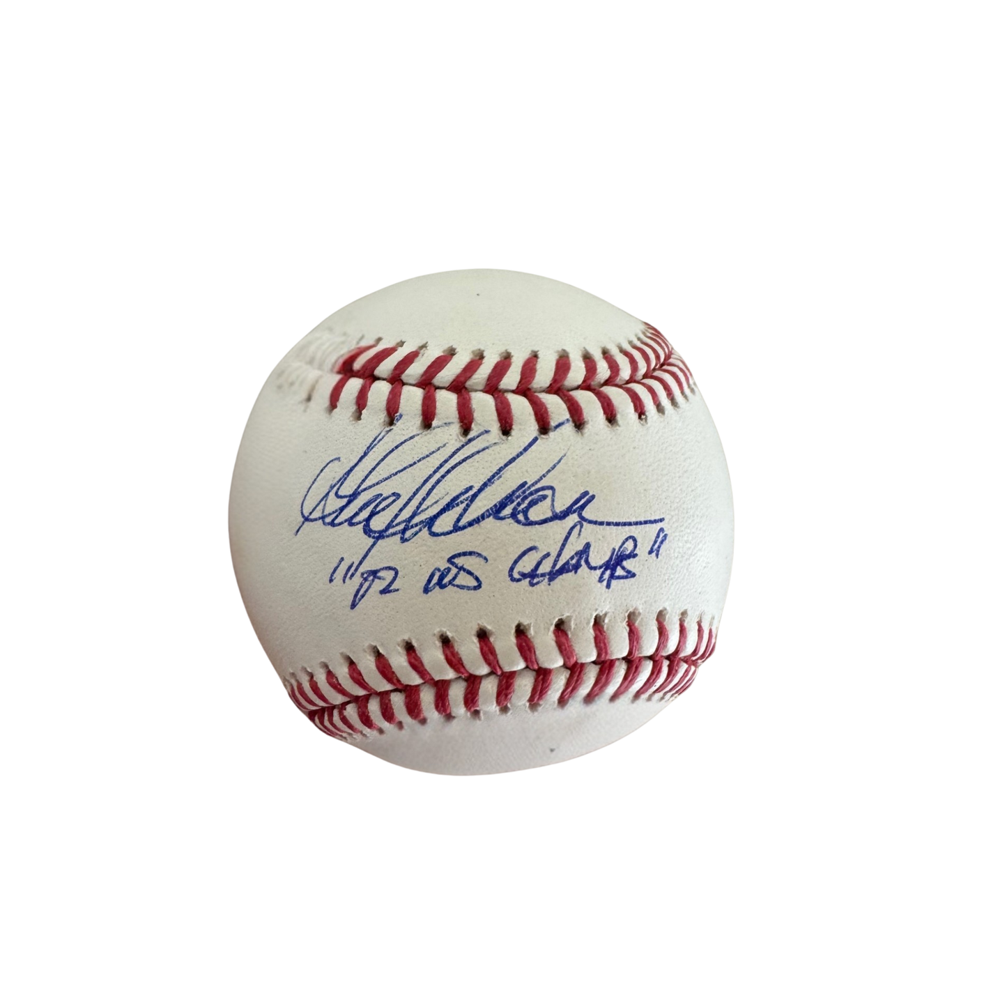 Garret Anderson Autographed "02 WS Champs" Baseball