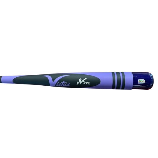 Patrick Bailey Autographed Purple Crayon Victus Game Model Bat