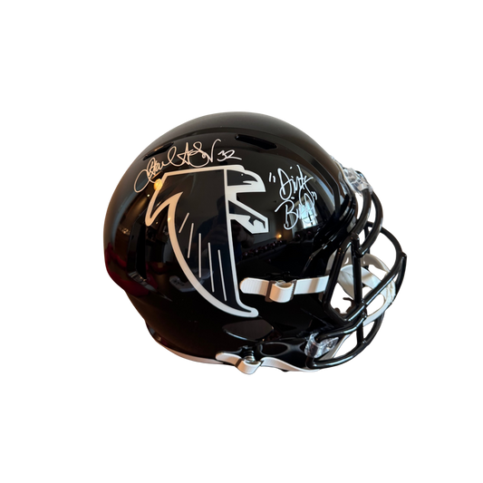 Jamal Anderson Autographed "Dirty Bird" Atlanta Falcons Black Throwback Replica Helmet