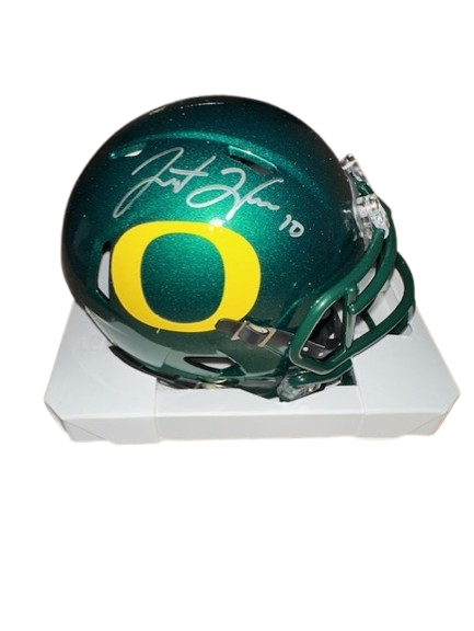 Justin Herbert Autographed Oregon Ducks Mini Helmet