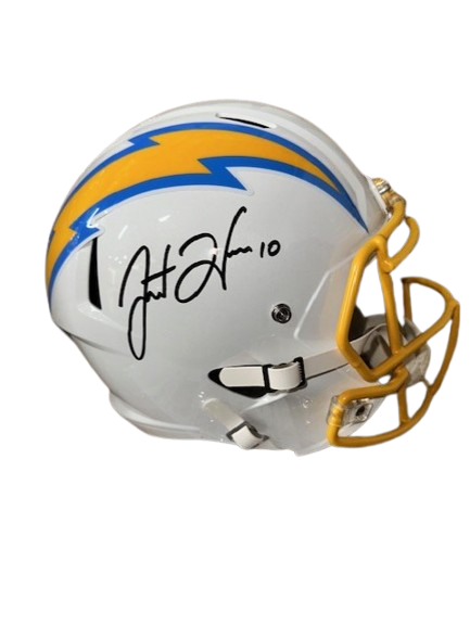 Justin Herbert Los Angeles Chargers Autographed Riddell Speed Replica Helmet