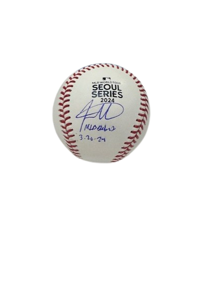Jackson Merrill Autographed "MLB Debut 3/20/24" Seoul Series Logo Baseball