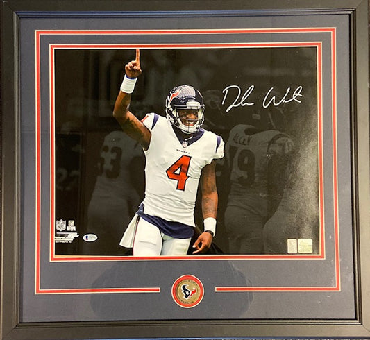 Deshaun Watson Autographed Texans Framed 16x20