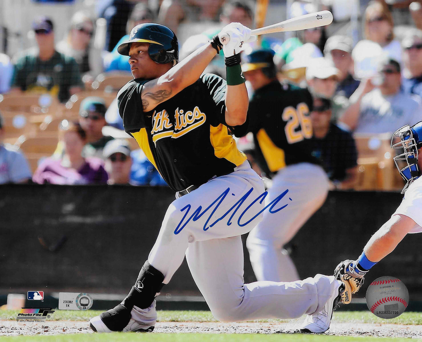Michael Choice Autographed 8x10 Photo (Batting)