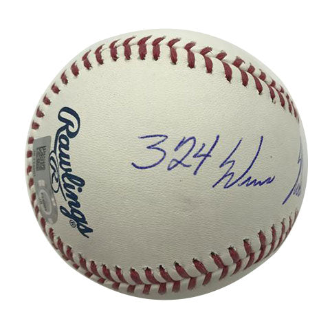 Nolan Ryan Autographed Rawlings Official Major League Baseball with "324 Wins" and "5,714 K's" Inscriptions