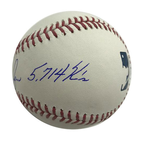 Nolan Ryan Autographed Rawlings Official Major League Baseball with "324 Wins" and "5,714 K's" Inscriptions