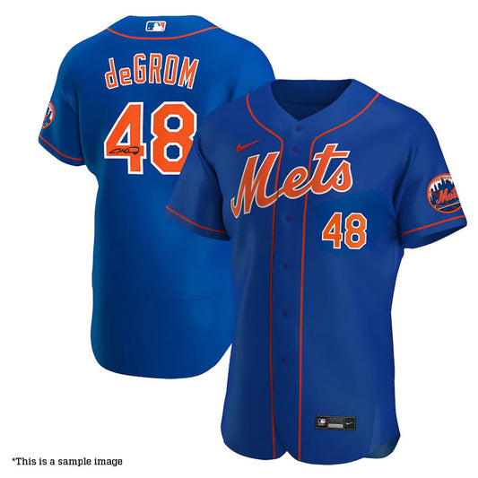 Jacob deGrom Autographed Mets Authentic Blue Jersey