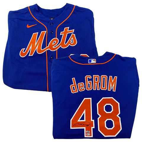 Jacob deGrom Autographed Mets Authentic Blue Jersey