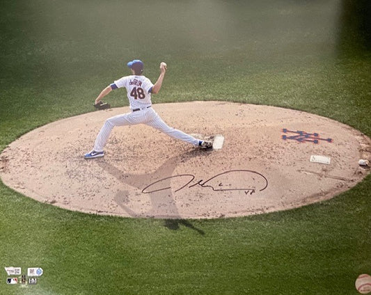 Jacob deGrom Autographed 16x20 - Pitching Off Mound