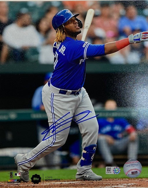 Vladimir Guerrero Jr. Autographed 8x10 - Vertical Blue