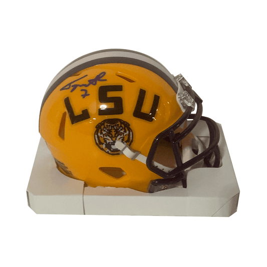 Tyrann Mathieu Autographed LSU Gold Mini Helmet