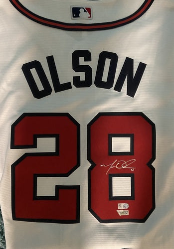 Matt Olson Autographed Braves White Replica Jersey