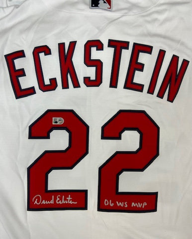 David Eckstein Autographed "06 WS MVP" Cardinals Replica Jersey