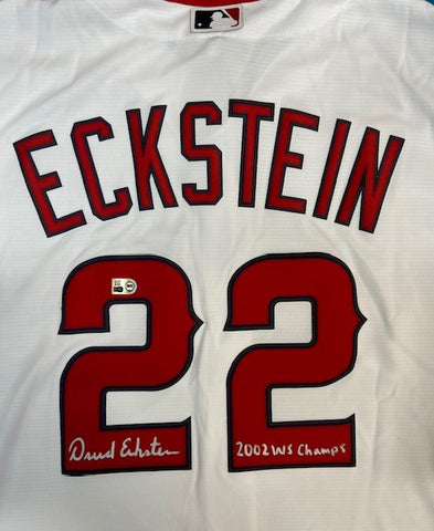 David Eckstein Autographed "2002 WS Champs" Angels Replica Jersey